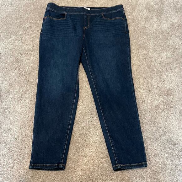 Lane Bryant Women's Plus Size Pull on Skinny Jean‎ Medium Wash Size 22 - Picture 2 of 10
